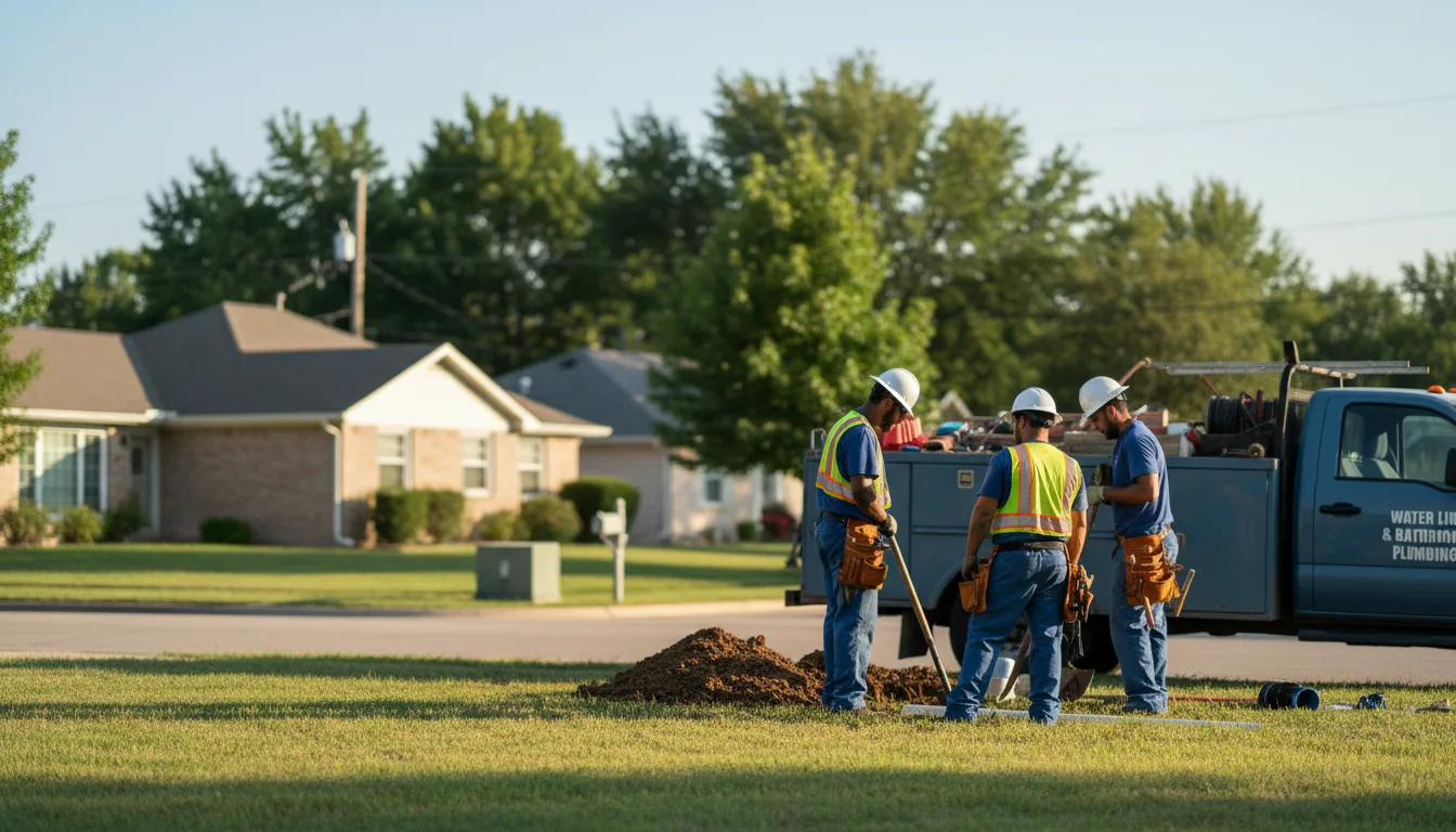 Residential water line and bathroom plumbing service in Dorchester, NE